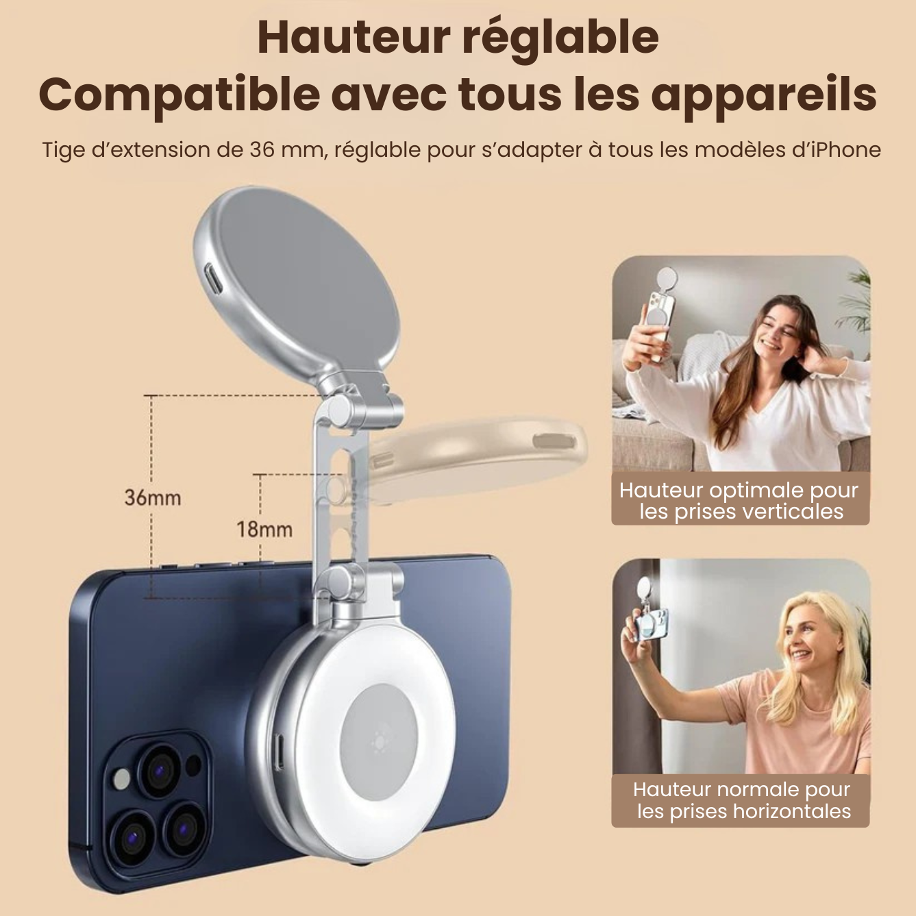 Lampe Selfie Magnétique 360° – Ta Nouvelle Arme Beauté pour des Selfies Parfaits