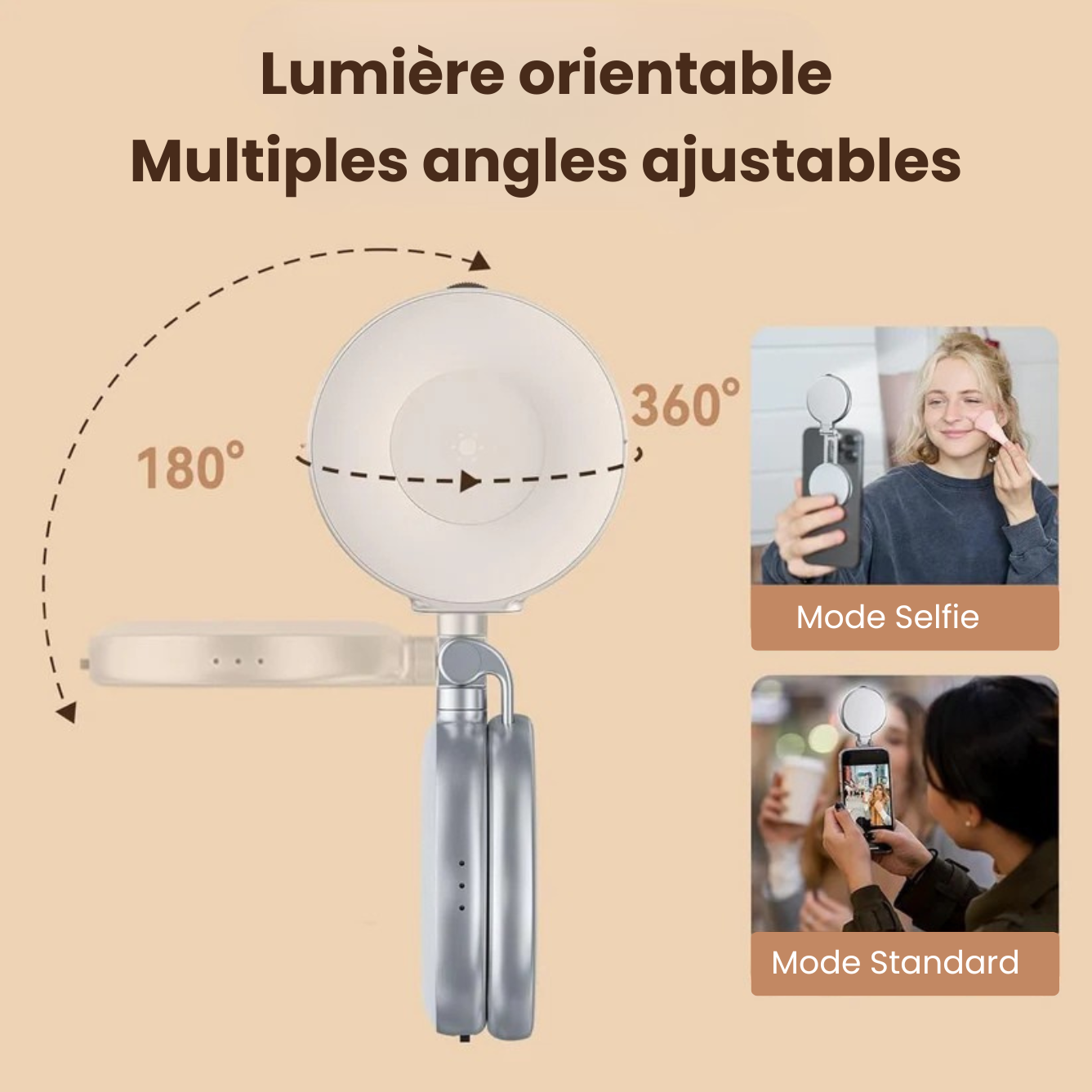 Lampe Selfie Magnétique 360° – Ta Nouvelle Arme Beauté pour des Selfies Parfaits