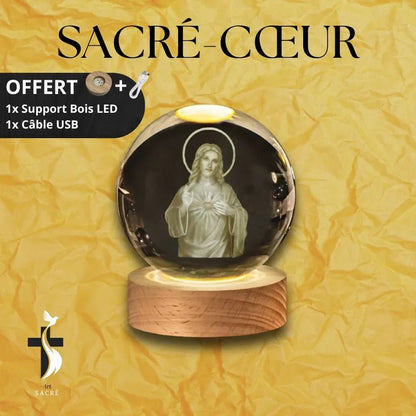 Boule de Cristal avec Gravure Chrétienne - Bingoo