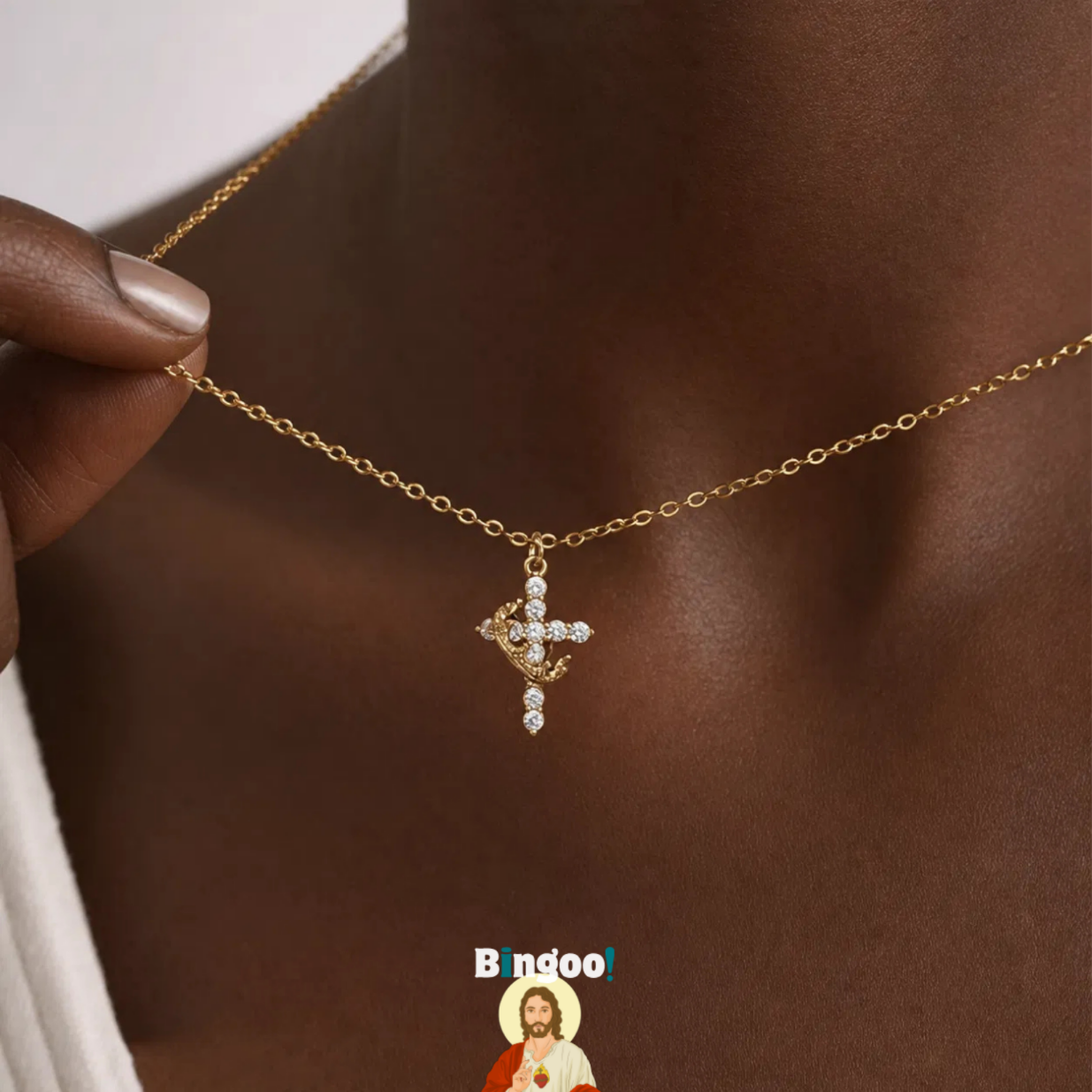 Collier De Protection "Dieu Veille Sur Moi" - Croix & Couronne