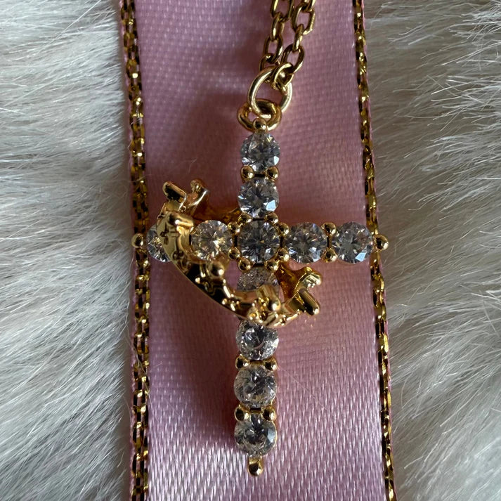 Collier De Protection "Dieu Veille Sur Moi" - Croix & Couronne