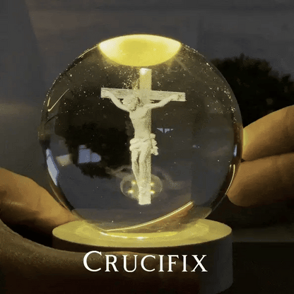 Boule de Cristal avec Gravure Chrétienne - Bingoo
