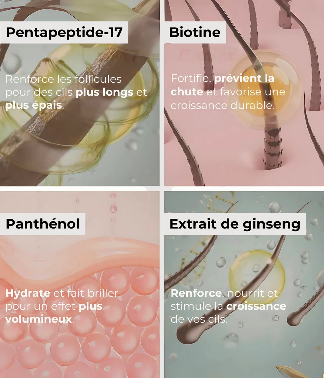 Sérum de Croissance des Cils (1 Acheté = 1 OFFERT) - Bingoo